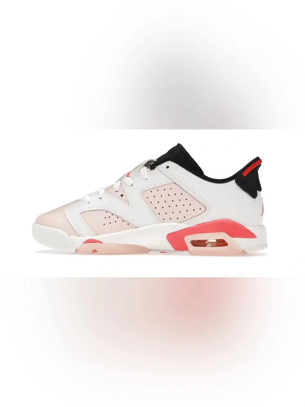 Size 7Y- Air Jordan 6 Retro Low White/Atmosphere- Infrared 23 768878-102